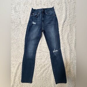 7 For All Mankind Dark Blue Skinny Jeans